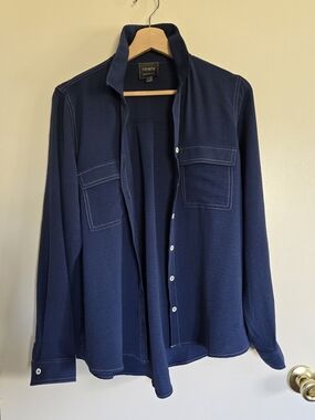 Ninety Clothing Co Navy Women's Button-Front Shirt M